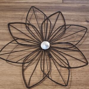 Hobby Lobby Black Metal Flower with Silver Accent